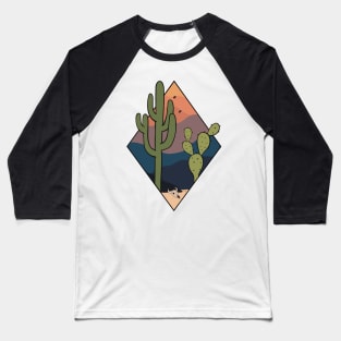 Desert Cactus Landscape Baseball T-Shirt